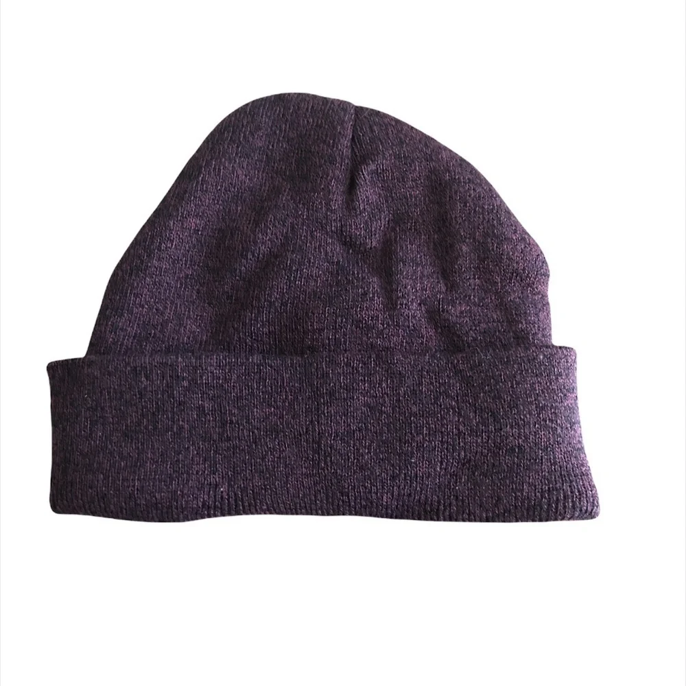 MAOCWEE Beanie Hat Unisex O/S Purple Winter Hat Rib-Knit Stretchy - Picture 3 of 9